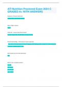 ATI Nutrition Proctored Exam 2024 C  GRADED A+ WITH ANSWERS