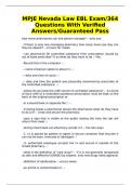 MPJE Nevada Law EBL Exam/364  Questions With Verified Answers/Guaranteed Pass