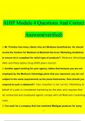 AHIP MODULE 4 Question and Answers (Latest 2024/2025) Verified Answers