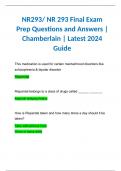 NR 293 / NR293 Exam | Questions and Answers Graded A+ | Latest 2024 Exam Guide | Chamberlain