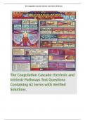 The Coagulation Cascade: Extrinsic and Intrinsic Pathways Test Questions Containing 62 terms with Verified Solutions. 