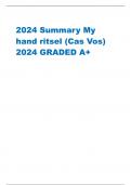 2024 Summary My hand ritsel (Cas Vos) 2024 GRADED A+