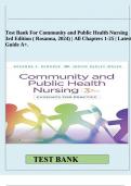 Test Bank For Community and Public Health Nursing 3rd Edition ( Rosanna, 2024) | All Chapters 1-25 | Latest Guide A+. 