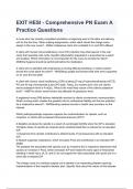 EXIT HESI - Comprehensive PN Exam A Practice Questions 2024/2025 already graded A+