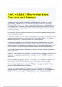 AAPC CASES CPMA Review Exam Questions and Answers