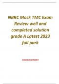 NBRC Mock TMC Exam Review with Solutions A+ Latest 2023/2024 full park