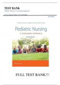 Test Bank For Pediatric Nursing: A Case-Based Approach Second Edition by GANNON TAGHER, LISA KNAPP||ISBN NO:10,1975209060||ISBN NO:13,978-1975209063||All Chapters||Complete Guide A+