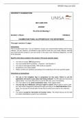 ARH2601 Exam Paper Semester 1 (Unisa)