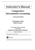 Solution Manual for Comparative International Accounting, 14th Edition by Christopher Nobes, Robert B Parker