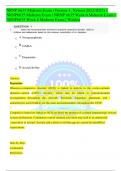 NRNP 6635 Midterm Exam (Version-1, Newest-2022/2023) / NRNP6635 Midterm Exam / NRNP 6635 Week 6 Midterm Exam / NRNP6635 Week 6 Midterm Exam | Walden A Norepinephrine B GABA . C Dopamine . D Acetylcholine Answer: Dopamine Obsessive-compulsive disorder (OCD