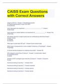 CAISS Exam Questions with Correct Answers