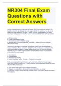 Bundle For NR 304 Exam Questions with Correct Answers