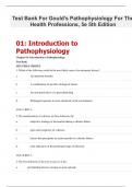 GOULD’S PATHOPHYSIOLOGY FOR THE HEALTH PROFESSIONS, 5TH EDITION BY VANMETER TEST BANK