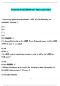 Guide to the LEED Green Associate Exam Written Exam Actual Questions and Answers 2024 | VERIFIED COMPLETLY | GRADED A+