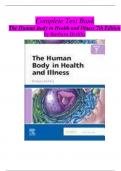 Complete Test Bank The Human Body in Health and Illness 7th Edition by Barbara Herlihy Chapter 01: Introduction to the Human Body Herlihy: The Human Body in Health and Illness, 7th Edition MULTIPLE CHOICE 1. What is the branch of science that studies how 