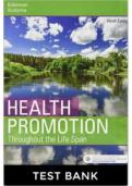 Test Bank - Health Promotion Throughout the Life Span, 9th Edition (Edelman, 2018), Chapter 1-25 | All Chapters