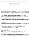 Airside Driving Test Actual Questions and Answers Verified 100%