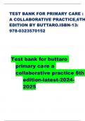 TEST BANK FOR PRIMARY CARE : A COLLABORATIVE PRACTICE,6TH EDITION BY BUTTARO.ISBN-13: 978-0323570152