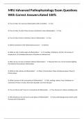 MRU Advanced Pathophysiology Exam.Questions WIth Correct Answers.Rated 100%