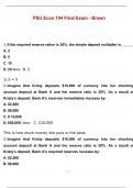 PSU Econ 104 Final Exam Actual Questions and Answers 2024 Graded A+ - Brown