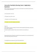 Varcarolis, Psychiatric Nursing: Exam 1 Application Questions And Correct Answers Graded A+