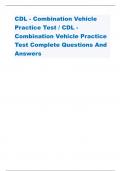 CDL - Combination Vehicle Practice Test / CDL - Combination Vehicle Practice Test Complete Questions And Answers