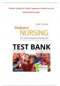 Pediatric Nursing The Critical Components of Nursing Care 2nd Edition Rudd Test Bank