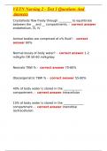 VETN Nursing 2 - Test 1 Questions And Answers