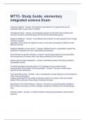 MTTC- Study Guide elementary integrated science Exam