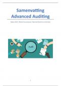 Volledige samenvatting Advanced Auditing 2023/2024