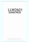 LLW2601 EXAM PACK