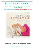 Test Bank – Ethics and Law in Dental Hygiene 3rd Edition (Beemsterboer, 2016)