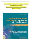 TEST BANK For Evidence-Based Practice in Nursing & Healthcare A Guide to Best Practice 5th Edition by Bernadette Mazurek Melnyk, Ellen Fineout-Overholt, Chapters 1 - 23 Complete