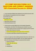 ATI COMP 2023/2024 FORM A & B QUESTIONS AND CORRECT ANSWERS 100% Guaranteed Success A+ GRADE