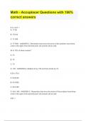 Math - Accuplacer Questions with 100% correct answers 