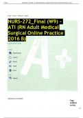 NURS-272_Final (W9) - ATI (RN Adult Medical Surgical Online Practice 2016 B) 