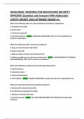 IAHSS BASIC TRAINING FOR HEALTHCARE SECURITY OFFICERS( Question and Answers With Rationale) LATEST UPDATE 2024.ATTAINED GRADE A+