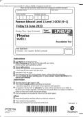 Pearson Edexcel Level 1/Level 2 GCSE (9–1) Physics PAPER 2 Foundation Tier QP 2023