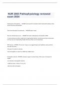 NUR 2063 Pathophysiology reviewed exam 2024