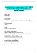 Professional Home Inspector Exam NHIE / TREC #2 Questions With Complete Verified Answers. Already Passed!!!