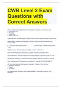 Bundle For CWB 2 All Module Exam Questions and Answers All Correct