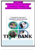 BEST REVIEW TEST BANK COMMUNITY HEALTHNURSING: A CANADIAN PERSPECTIVE 5th Edition, By Stamler, Yiu VERIFIED ANSWERS