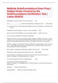 NetSuite SuiteFoundations Exam Prep | Subject Areas Covered by the SuiteFoundations Certification Test | Latest 2024/25