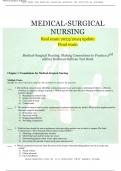 MEDICAL-SURGICAL  NURSING Real exam 2023/2024 update  Final exam