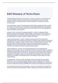 EAS Glossary of Terms Exam Questions and Answers