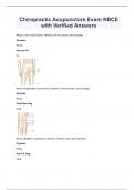 Chiropractic Acupuncture Exam NBCE with Verified Answers