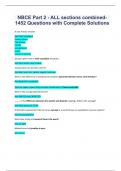 NBCE Part 2 - ALL sections combined-1452 Questions with Complete Solutions