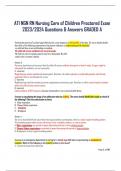 ATI NGN RN Nursing Care of Children Proctored Exam  2023/2024 Questions & Answers GRADED A Teachingtheparents ofaschool-agedchild whohasanew diagnosis of osteomyelitis of thetibia. The nurse should identify  that which of the following statements by the p