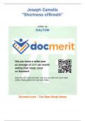 Joseph Camella  "Shortness ofBreath" written by DALTON Did you know a seller earn an average of $250 per month selling their study notes on Docmerit Scan the QR-code and learn how you can also turn your class notes, study guides into real cash today