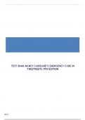 TEST BANK NANCY CAROLINE’S EMERGENCY CARE IN THE STREETS 9TH EDITION BY NANCY L. CAROLINE ISBN- 1284274047, ALL CHAPTERS | COMPLETE GUIDE A+